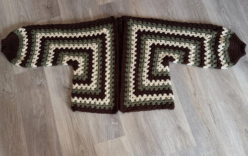Handmade Crochet Cardigan – Custom Boho Knit Sweater