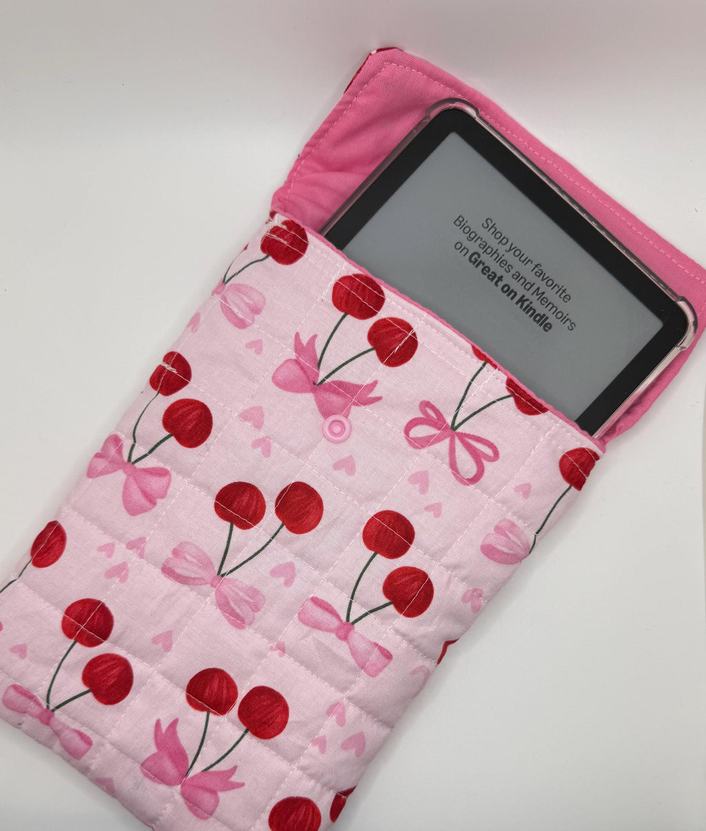 Handmade Padded Kindle Sleeve - Protective E-Reader Case