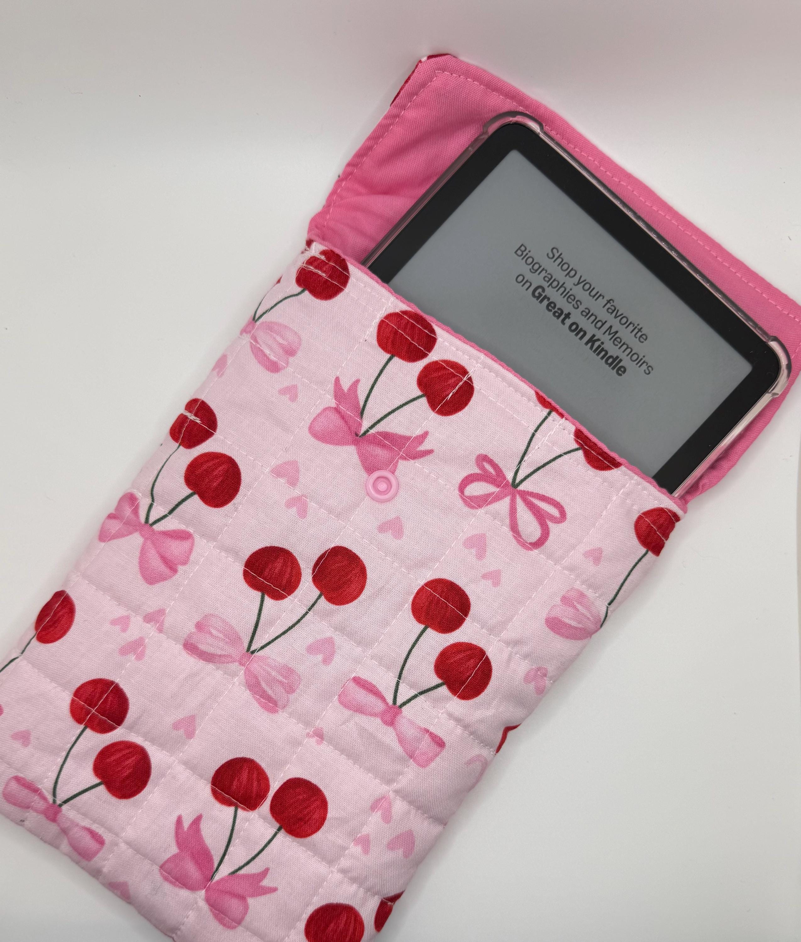 Handmade Padded Kindle Sleeve - Protective E-Reader Case